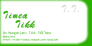 timea tikk business card